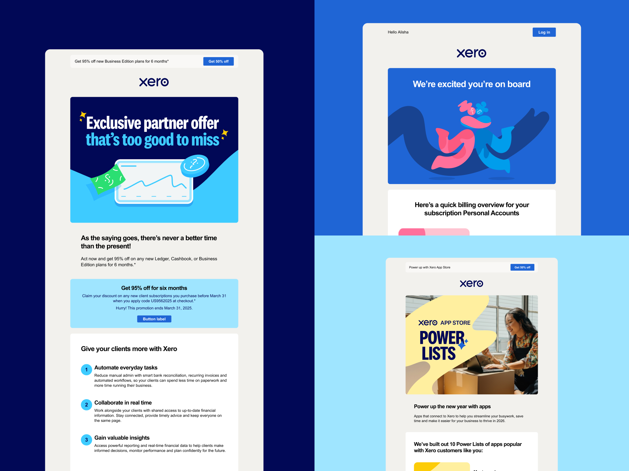 Xero email template system
